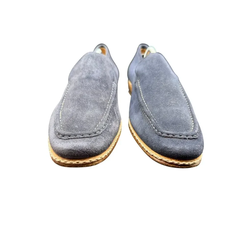 J. Wilton Blue Suede Loafers EU 42 US 9 Made in Italy Vero Cuoio